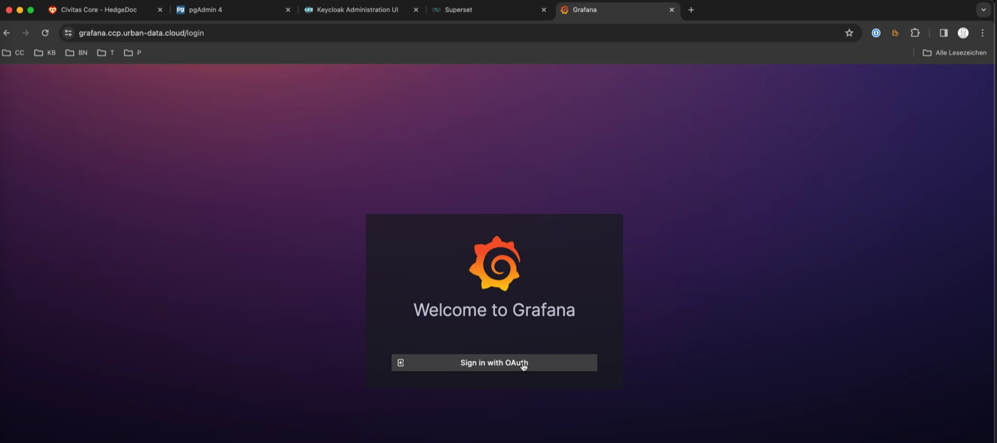 Grafana Welcome Page