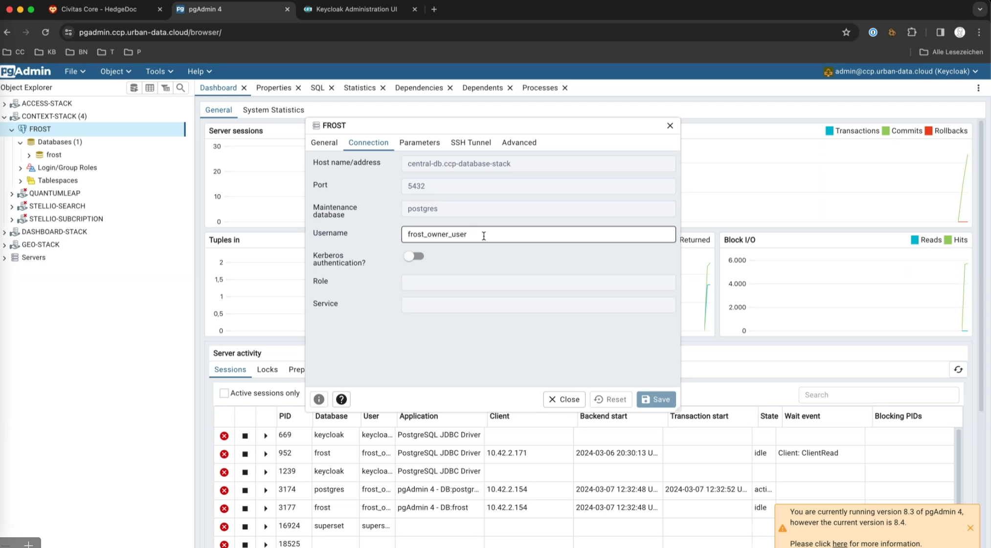PgAdmin Server Configuration